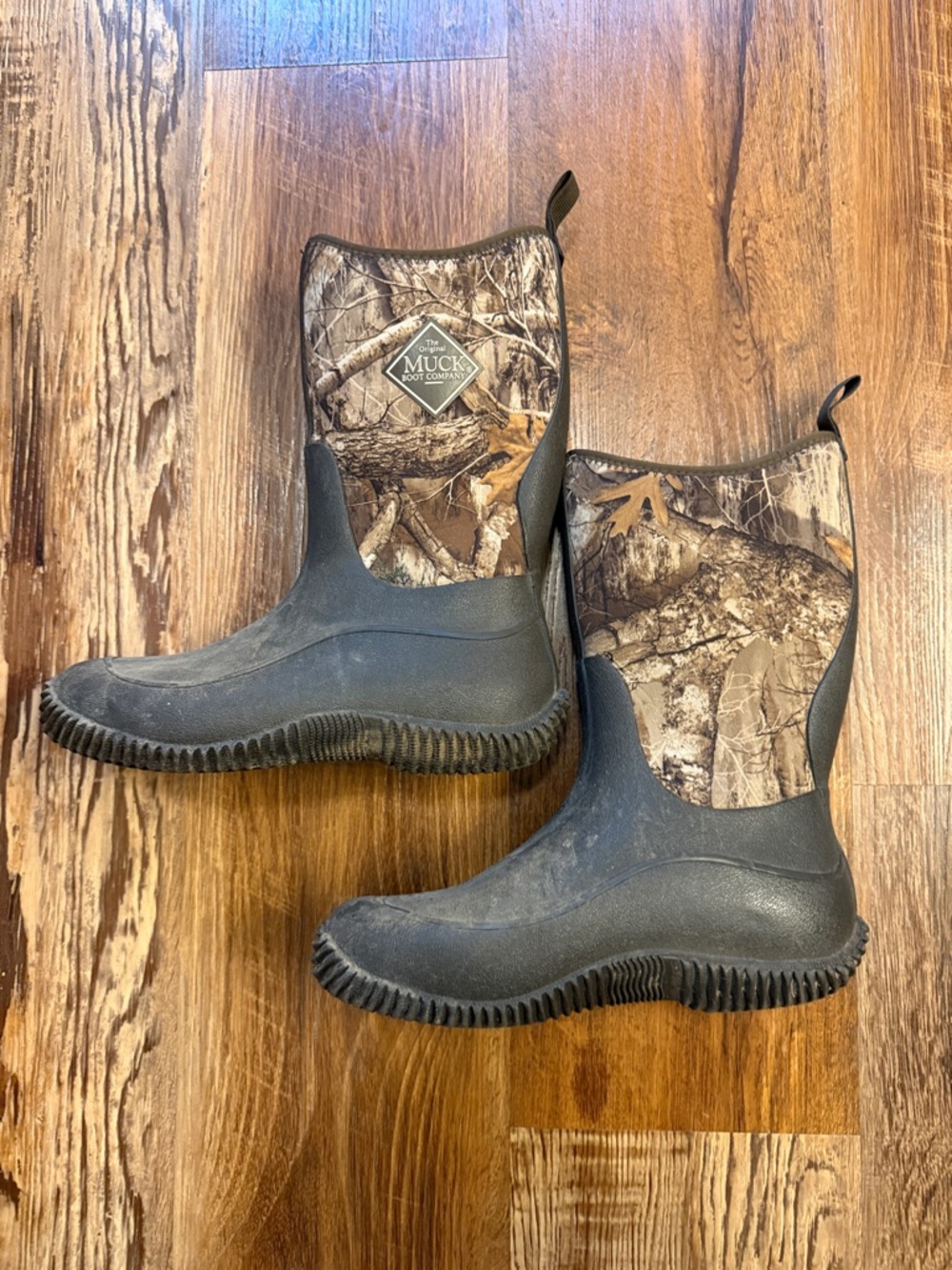 The Original Muck Boot Company Kids' Waterproof Camo Boots - Brown/Black